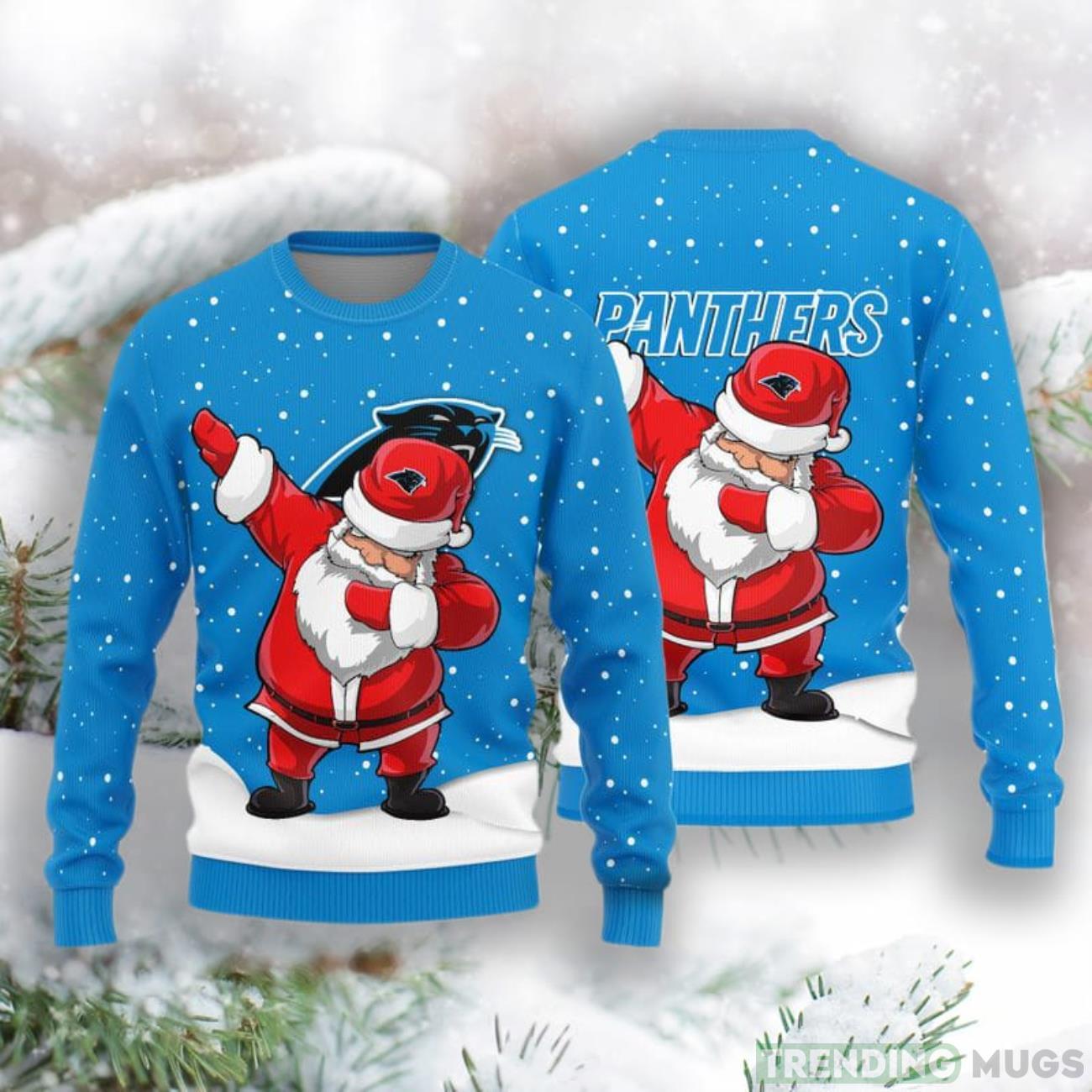 Carolina Panthers Dab Santa New Style Knitted Sweater Product Photo 1 Carolina Panthers Dab Santa New Style Knitted Sweater Product Photo 1