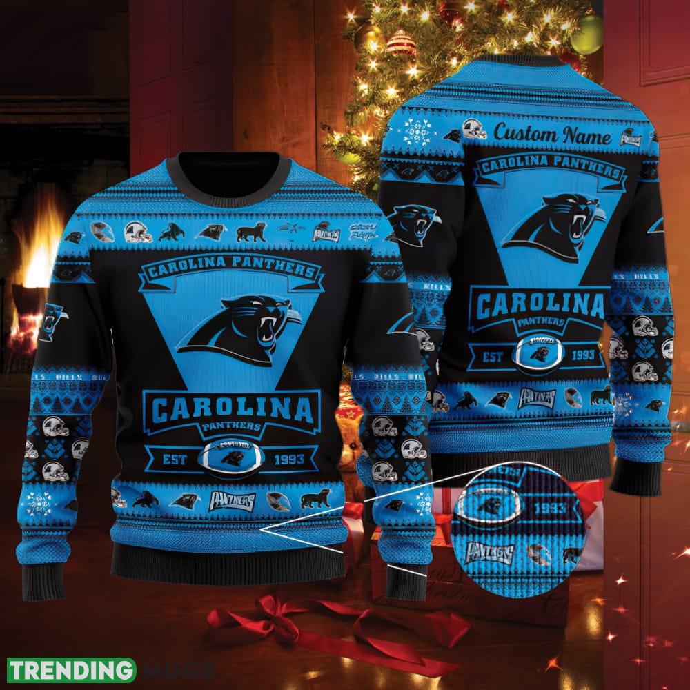 Carolina PanthSan Francisco 49ers Football Team Logo Ugly Christmas Sweater Yarn Custom Name - Carolina PanthSan Francisco 49ers Football Team Logo Ugly Christmas Sweater Yarn Custom Name Carolina PanthSan Francisco 49ers Football Team Logo Ugly Christmas Sweater Yarn Custom Name - Carolina PanthSan Francisco 49ers Football Team Logo Ugly Christmas Sweater Yarn Custom Name