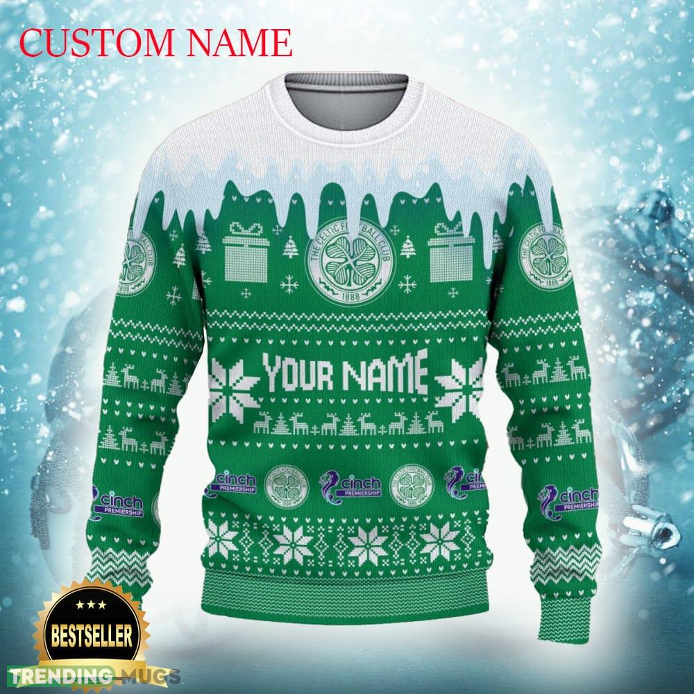 Celtic FC Logo Ugly Christmas Sweater New Gift For Men And Women Custom Name - Celtic FC Ugly Christmas Sweater Photo 2 Celtic FC Logo Ugly Christmas Sweater New Gift For Men And Women Custom Name - Celtic FC Ugly Christmas Sweater Photo 2