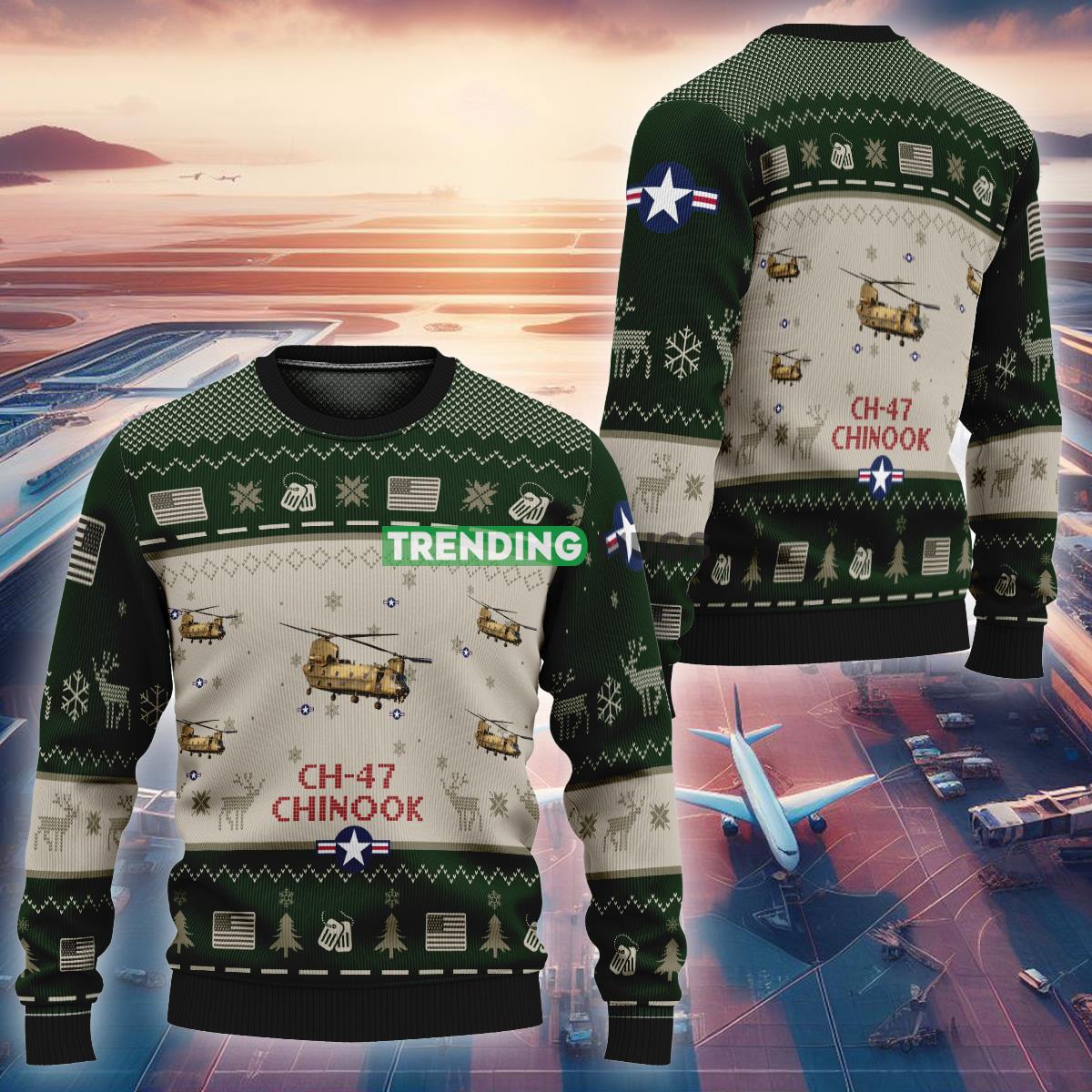 CH-47 Chinook Aircraft CH47 Green Knitted Xmas Sweater AOP For Veteran - CH-47 Chinook Aircraft CH47 Green Knitted Xmas Sweater AOP For Veteran CH-47 Chinook Aircraft CH47 Green Knitted Xmas Sweater AOP For Veteran - CH-47 Chinook Aircraft CH47 Green Knitted Xmas Sweater AOP For Veteran