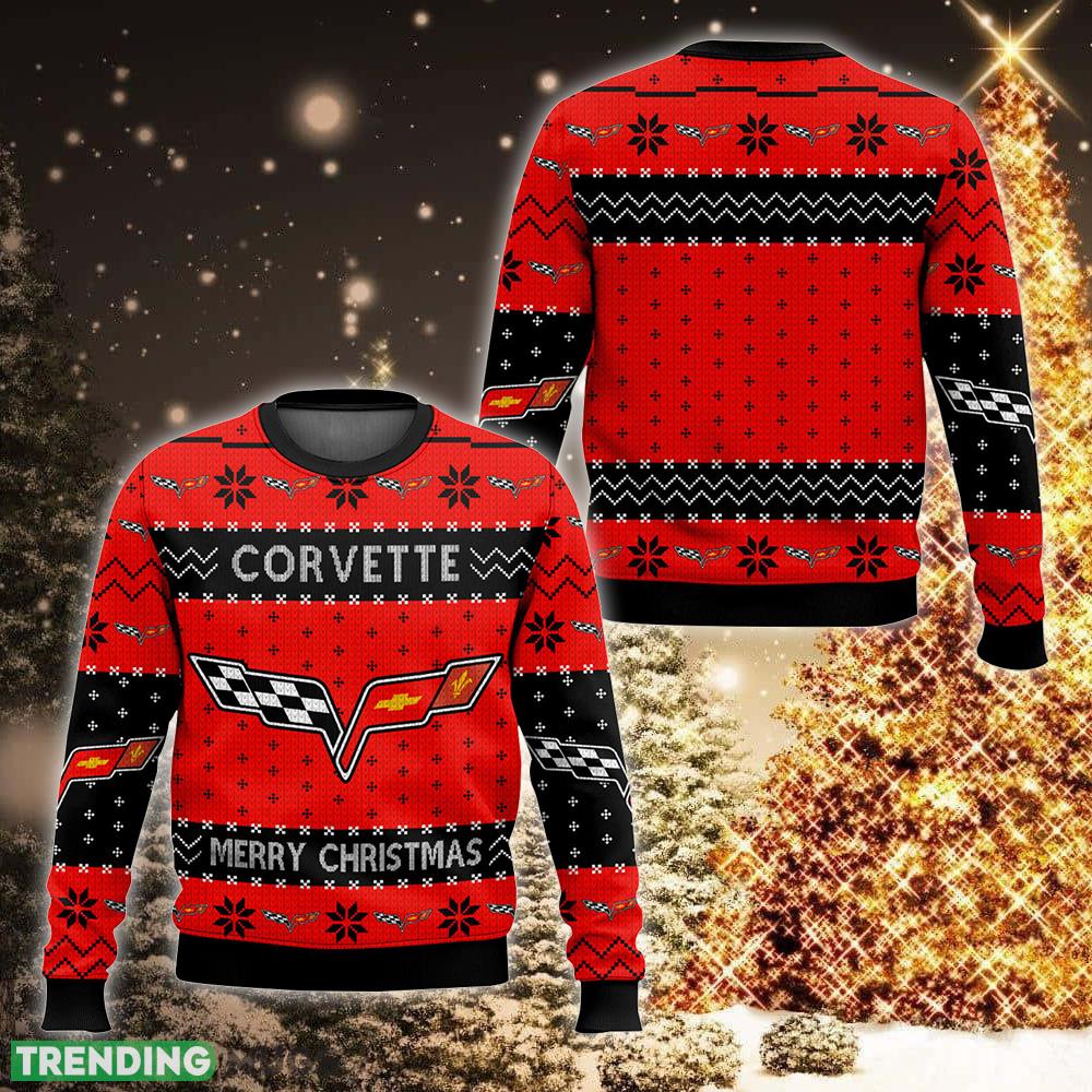 Chevrolet Corvette Logo New Christmas Knitted Sweater Gift For Holidays - Chevrolet Corvette New Style 2023 Ugly Christmas Sweater For Men And Women Photo 1 Chevrolet Corvette Logo New Christmas Knitted Sweater Gift For Holidays - Chevrolet Corvette New Style 2023 Ugly Christmas Sweater For Men And Women Photo 1