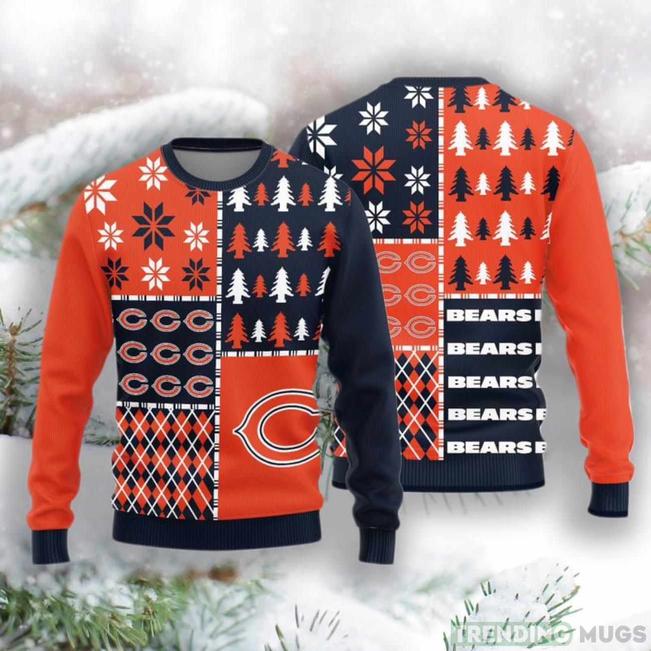 Chicago Bears Christmas Pine Trees Pattern New Style Knitted Sweater Product Photo 1 Chicago Bears Christmas Pine Trees Pattern New Style Knitted Sweater Product Photo 1