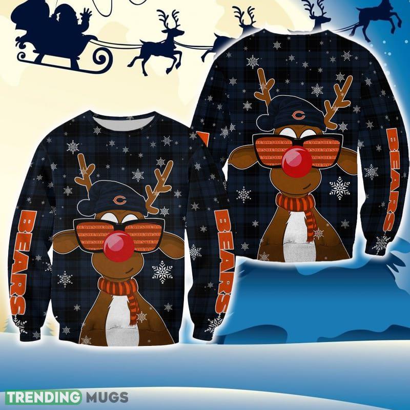 Chicago Bears Christmas Reindeer Sunglasses 3D Sweater For Fans Gift Christmas - Chicago Bears Christmas Reindeer Sunglasses All Over Print 3D Sweater For Fans Gift Christmas Chicago Bears Christmas Reindeer Sunglasses 3D Sweater For Fans Gift Christmas - Chicago Bears Christmas Reindeer Sunglasses All Over Print 3D Sweater For Fans Gift Christmas