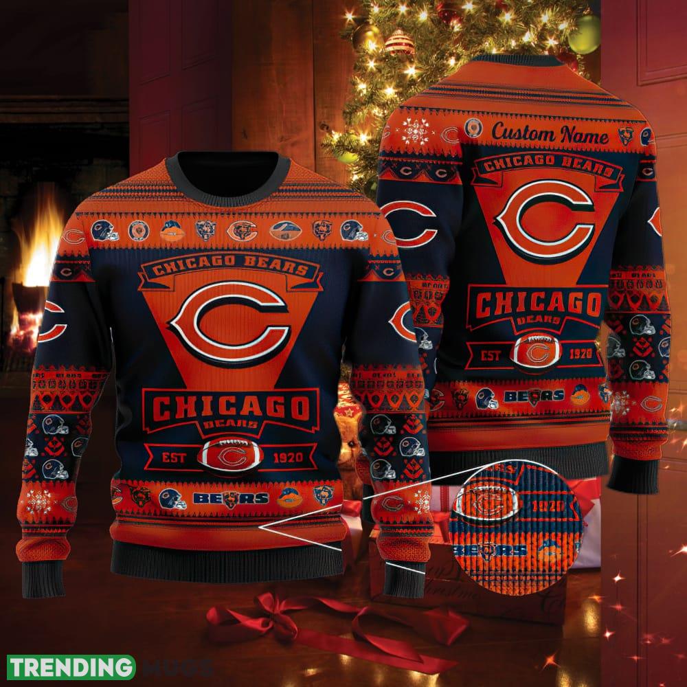Chicago Bears Football Team Logo Knitted Christmas Sweater AOP Seasonal Custom Name - Chicago Bears Football Team Logo Knitted Christmas Sweater AOP Seasonal Custom Name Chicago Bears Football Team Logo Knitted Christmas Sweater AOP Seasonal Custom Name - Chicago Bears Football Team Logo Knitted Christmas Sweater AOP Seasonal Custom Name