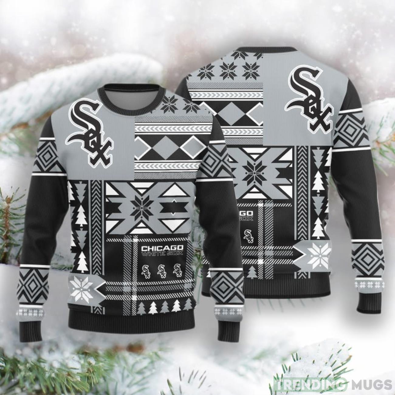 Chicago White Sox Christmas Snowflakes Pattern New Style Knitted Sweater Product Photo 1