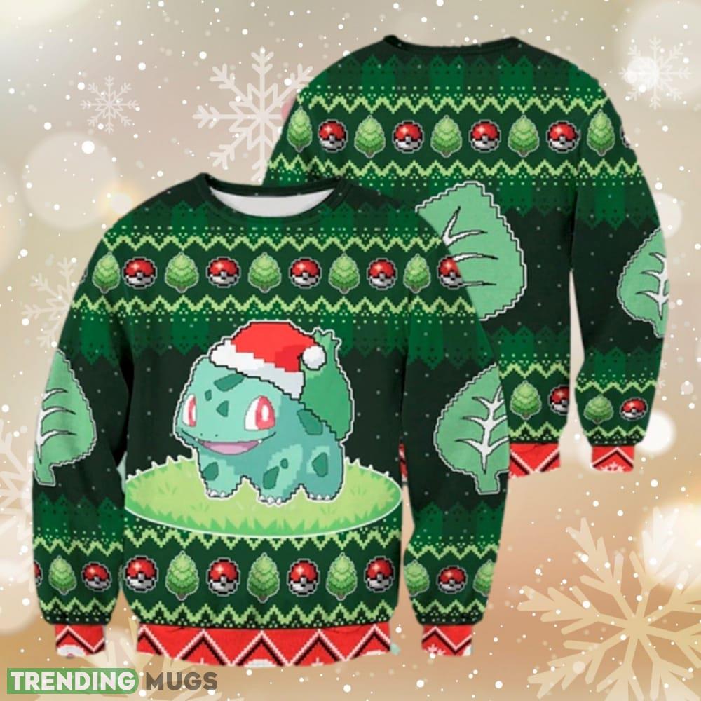 Christmas Bulbasaur Bulbasaur Christmas Printed Woolen Christmas - Christmas Bulbasaur Bulbasaur Christmas Printed Woolen Christmas