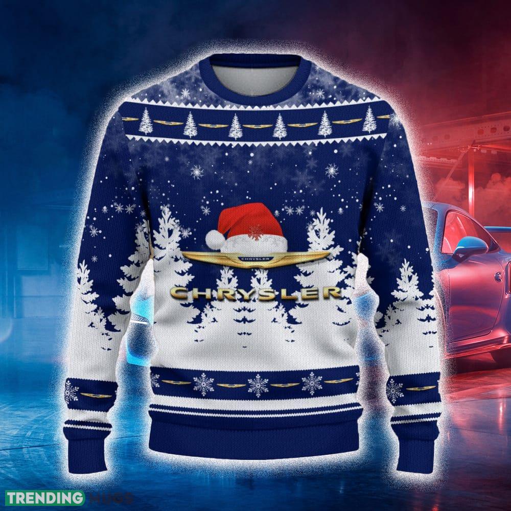 Chrysler Ugly Christmas Sweater Tree Santa Hat Car For Fans Gift Familys Holidays - Chrysler Ugly Christmas Sweater_2