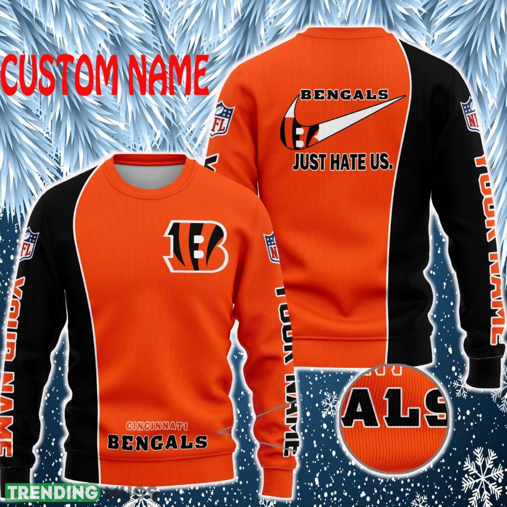 Cincinnati Bengals NFL Just Hate Us Personalized For Fans Sweater New - Cincinnati Bengals NFL Just Hate Us Personalized For Fans Sweater New Cincinnati Bengals NFL Just Hate Us Personalized For Fans Sweater New - Cincinnati Bengals NFL Just Hate Us Personalized For Fans Sweater New