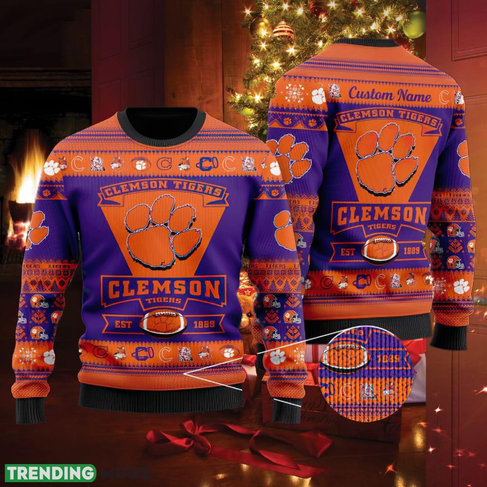 Clemson TigSan Francisco 49ers Football Team Logo Knitted Christmas 3D Sweater Festivity Custom Name - Clemson TigSan Francisco 49ers Football Team Logo Knitted Christmas 3D Sweater Festivity Custom Name Clemson TigSan Francisco 49ers Football Team Logo Knitted Christmas 3D Sweater Festivity Custom Name - Clemson TigSan Francisco 49ers Football Team Logo Knitted Christmas 3D Sweater Festivity Custom Name