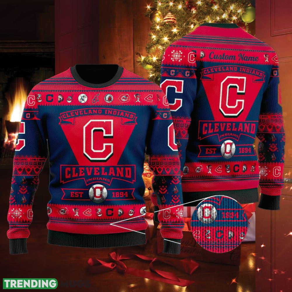 Cleveland Indians Football Team Logo Ugly Christmas 3D Sweater Pullover Custom Name - Cleveland Indians Football Team Logo Ugly Christmas 3D Sweater Pullover Custom Name Cleveland Indians Football Team Logo Ugly Christmas 3D Sweater Pullover Custom Name - Cleveland Indians Football Team Logo Ugly Christmas 3D Sweater Pullover Custom Name