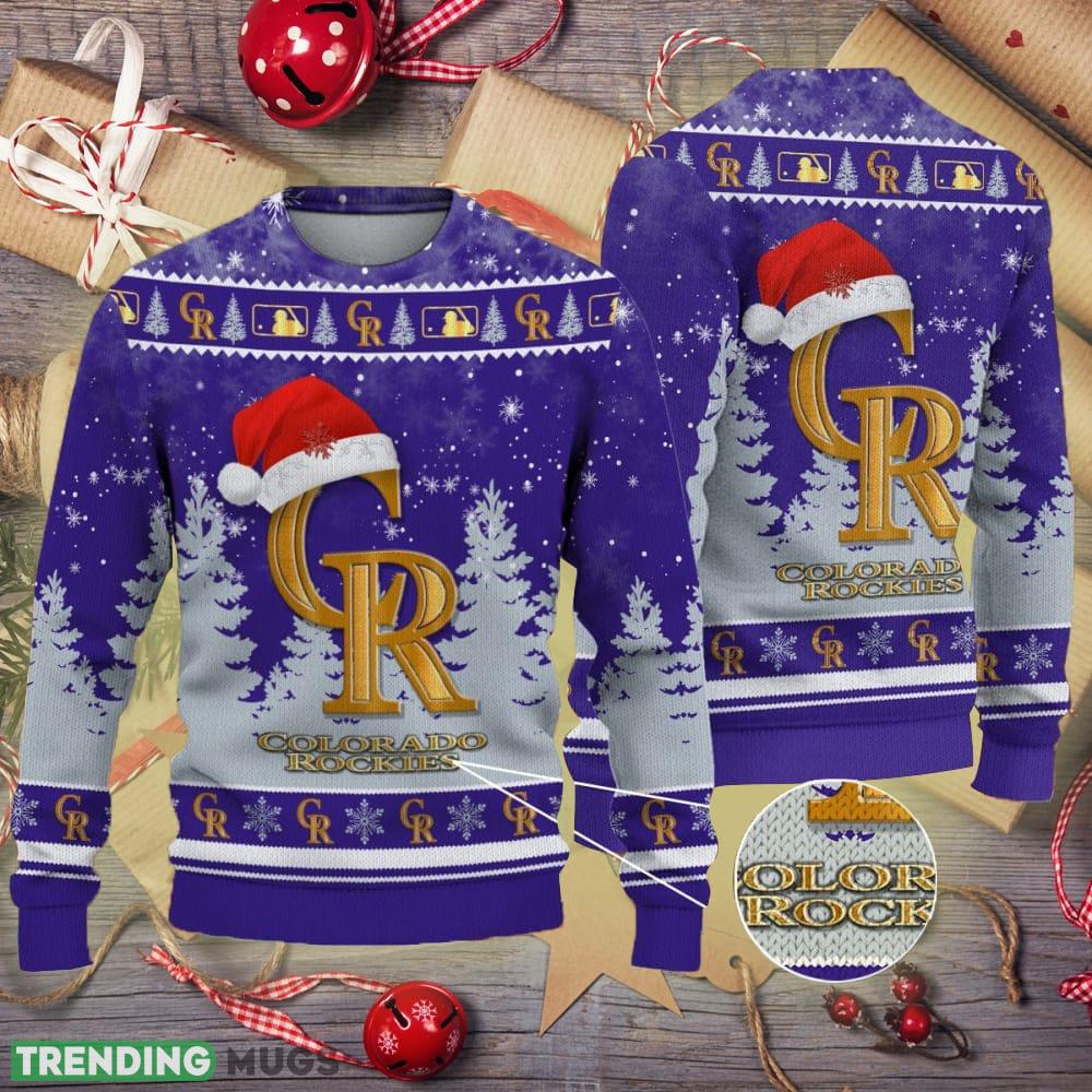 Colorado Rockies Logo Golden Fans Santa Hat Tree Ugly Christmas 3D Sweater - Colorado Rockies Logo Golden Fans Santa Hat Tree Ugly Christmas 3D Sweater Colorado Rockies Logo Golden Fans Santa Hat Tree Ugly Christmas 3D Sweater - Colorado Rockies Logo Golden Fans Santa Hat Tree Ugly Christmas 3D Sweater