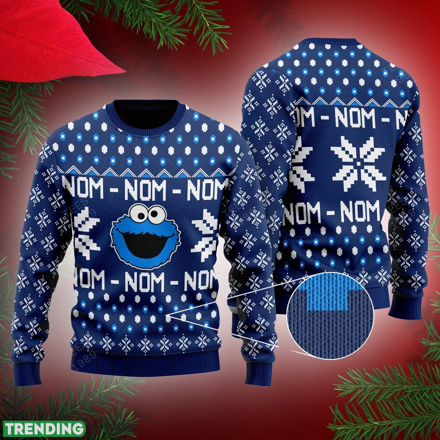 Cookie Monster - Nomnomnom Ugly Christmas Sweater For Men And Women - Cookie Monster - Nomnomnom Ugly Christmas Sweater For Men And Women Cookie Monster - Nomnomnom Ugly Christmas Sweater For Men And Women - Cookie Monster - Nomnomnom Ugly Christmas Sweater For Men And Women