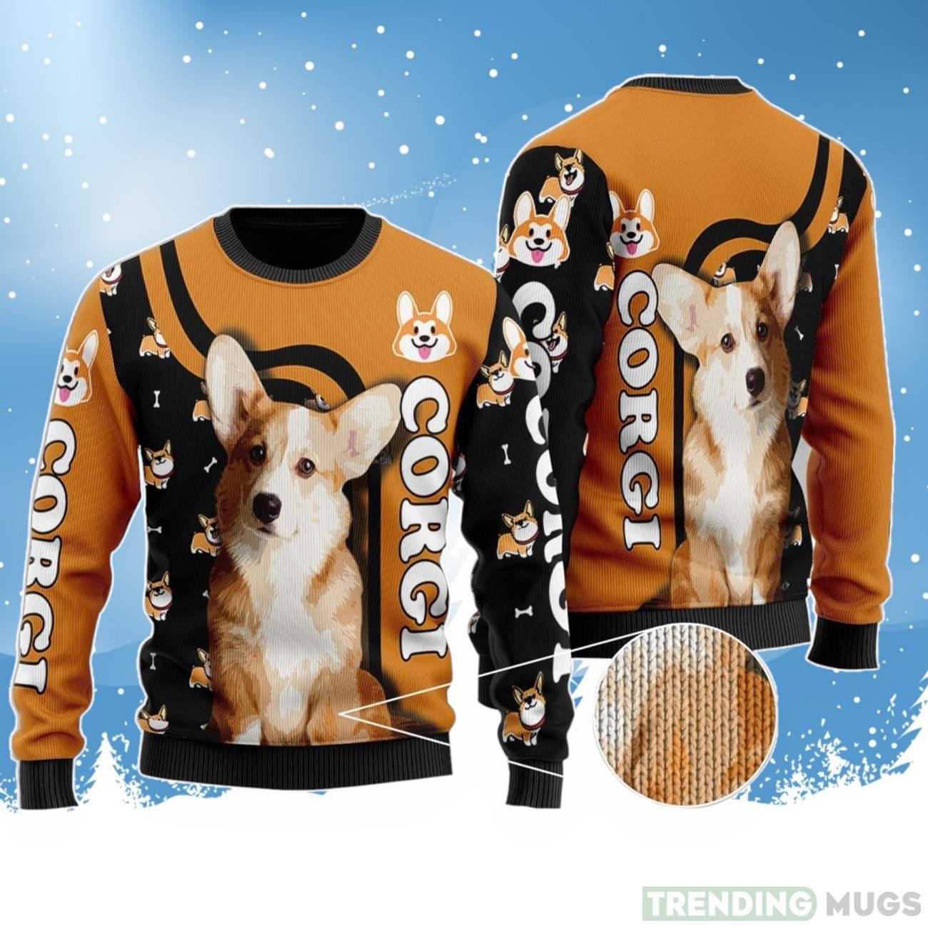 Corgi Dog Ugly Christmas Sweater For Men & Women Product Photo 1 Corgi Dog Ugly Christmas Sweater For Men & Women Product Photo 1