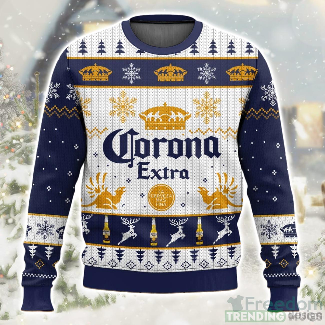 Corona Extra Christmas Ugly Sweater Special Gift For Men Women Product Photo 1 Corona Extra Christmas Ugly Sweater Special Gift For Men Women Product Photo 1