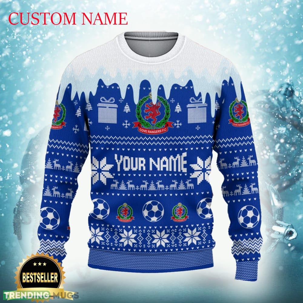 Cove Rangers FC Logo Ugly Christmas Sweater New Gift For Men And Women Custom Name Custom Name - Cove Rangers FC Ugly Christmas Sweater Photo 2 Cove Rangers FC Logo Ugly Christmas Sweater New Gift For Men And Women Custom Name Custom Name - Cove Rangers FC Ugly Christmas Sweater Photo 2