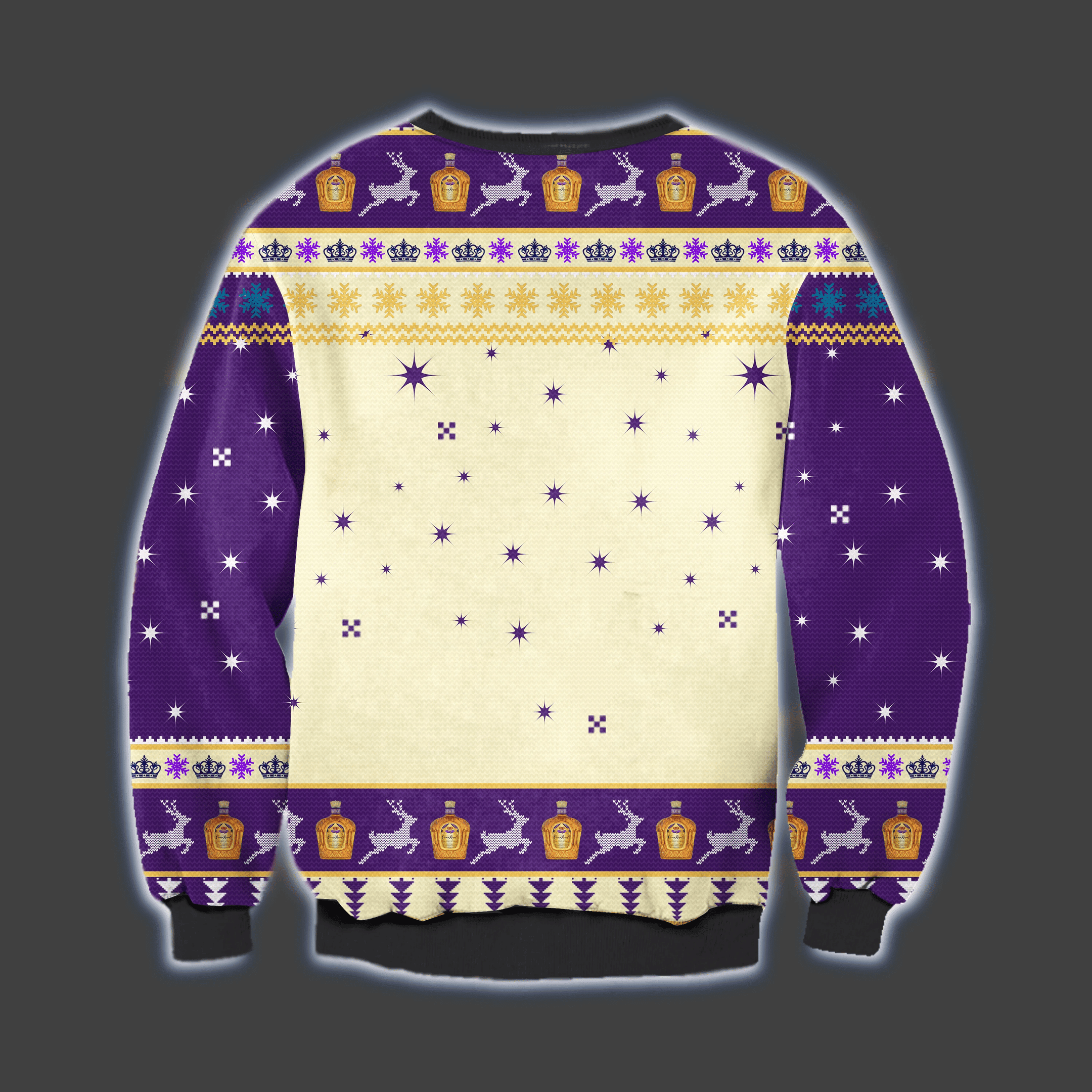Crown Royal Knitting Pattern 3D Print Ugly Christmas Sweater Perfect Holiday Gift 3D Sweater Crown Royal Knitting Pattern 3D Print Ugly Christmas Sweater Perfect Holiday Gift 3D Sweater