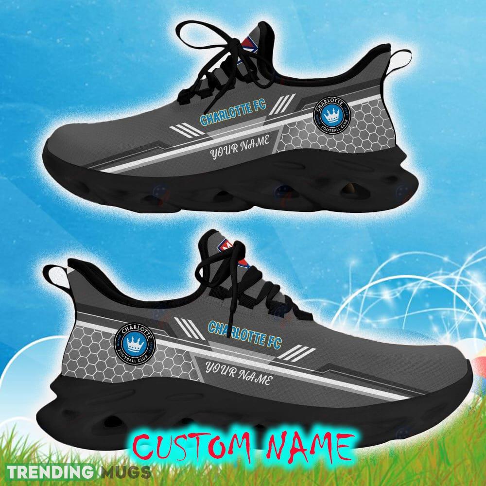 Custom Name Charlotte FC Grey Color Best Running Shoes For Fans Gift Men And Women Clunky Sneakers Max Soul Custom Name Charlotte FC Grey Color Best Running Shoes For Fans Gift Men And Women Clunky Sneakers Max Soul