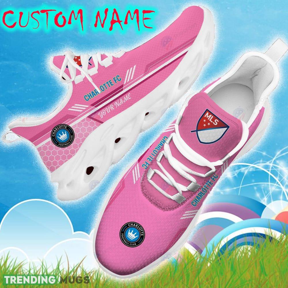 Custom Name Charlotte FC Pink Color Best Running Shoes For Fans Gift Men And Women Clunky Sneakers Max Soul Custom Name Charlotte FC Pink Color Best Running Shoes For Fans Gift Men And Women Clunky Sneakers Max Soul