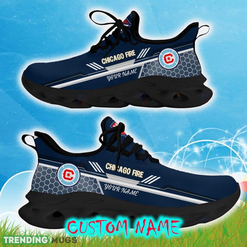 Custom Name Chicago Fire Navy Color Best Running Shoes For Fans Gift Men And Women Clunky Sneakers Max Soul Custom Name Chicago Fire Navy Color Best Running Shoes For Fans Gift Men And Women Clunky Sneakers Max Soul