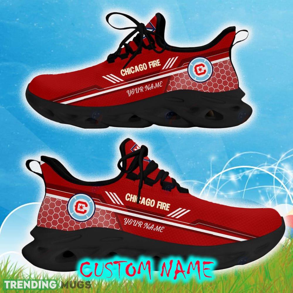 Custom Name Chicago Fire Red Color Best Running Shoes For Fans Gift Men And Women Clunky Sneakers Max Soul Custom Name Chicago Fire Red Color Best Running Shoes For Fans Gift Men And Women Clunky Sneakers Max Soul
