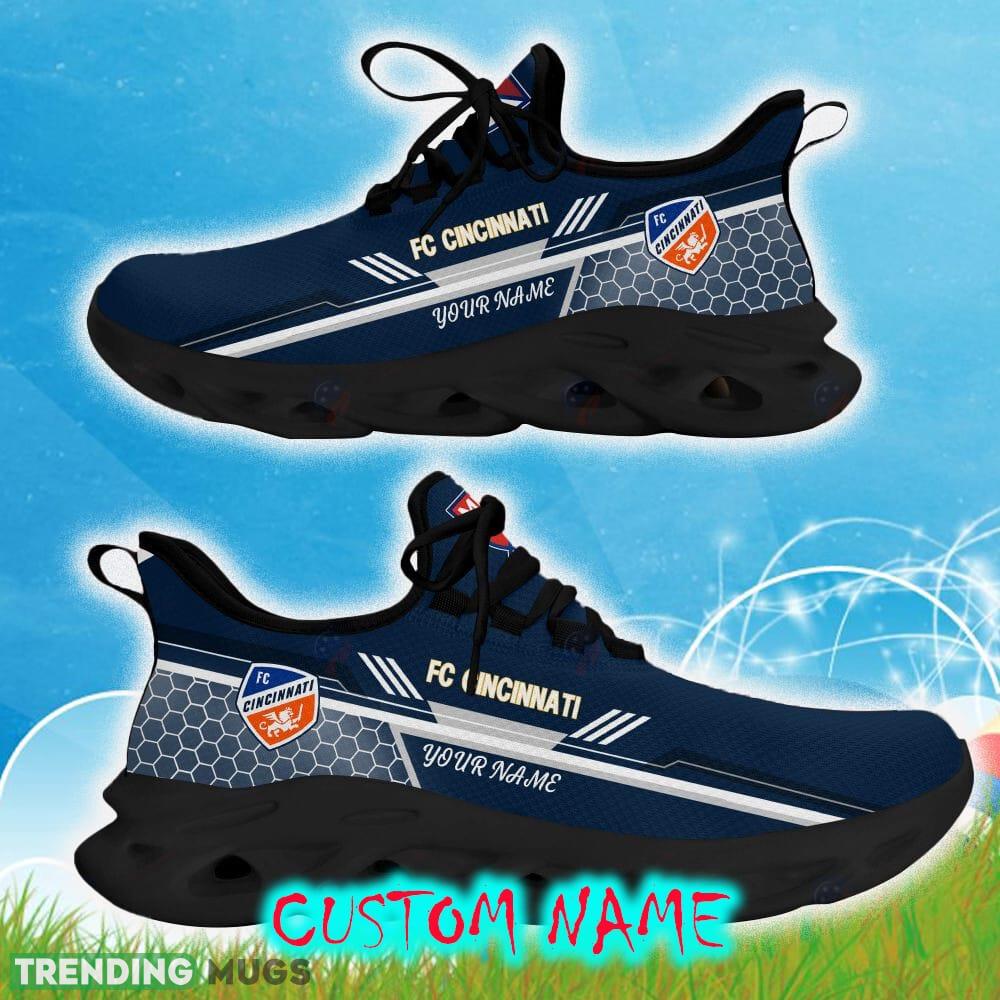 Custom Name Fc Cincinnati Navy Color Best Running Shoes For Fans Gift Men And Women Clunky Sneakers Max Soul Custom Name Fc Cincinnati Navy Color Best Running Shoes For Fans Gift Men And Women Clunky Sneakers Max Soul
