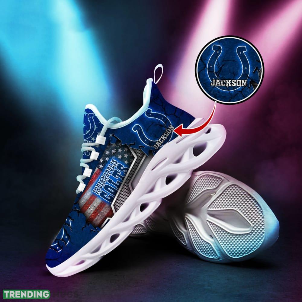 Custom Name Indianapolis Colts Sport Team Chunky Sneakers For Fans Gift New Max Soul Shoes Max Soul Custom Name Indianapolis Colts Sport Team Chunky Sneakers For Fans Gift New Max Soul Shoes Max Soul