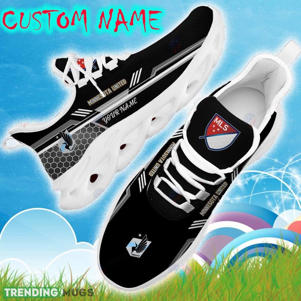 Custom Name Minnesota United Black Color Best Running Shoes For Fans Gift Men And Women Clunky Sneakers Max Soul Custom Name Minnesota United Black Color Best Running Shoes For Fans Gift Men And Women Clunky Sneakers Max Soul