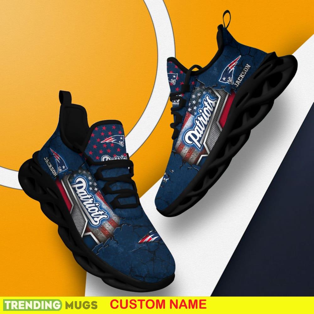 Custom Name New England Patriots Sport Team Chunky Sneakers For Fans Gift New Max Soul Shoes Max Soul Custom Name New England Patriots Sport Team Chunky Sneakers For Fans Gift New Max Soul Shoes Max Soul