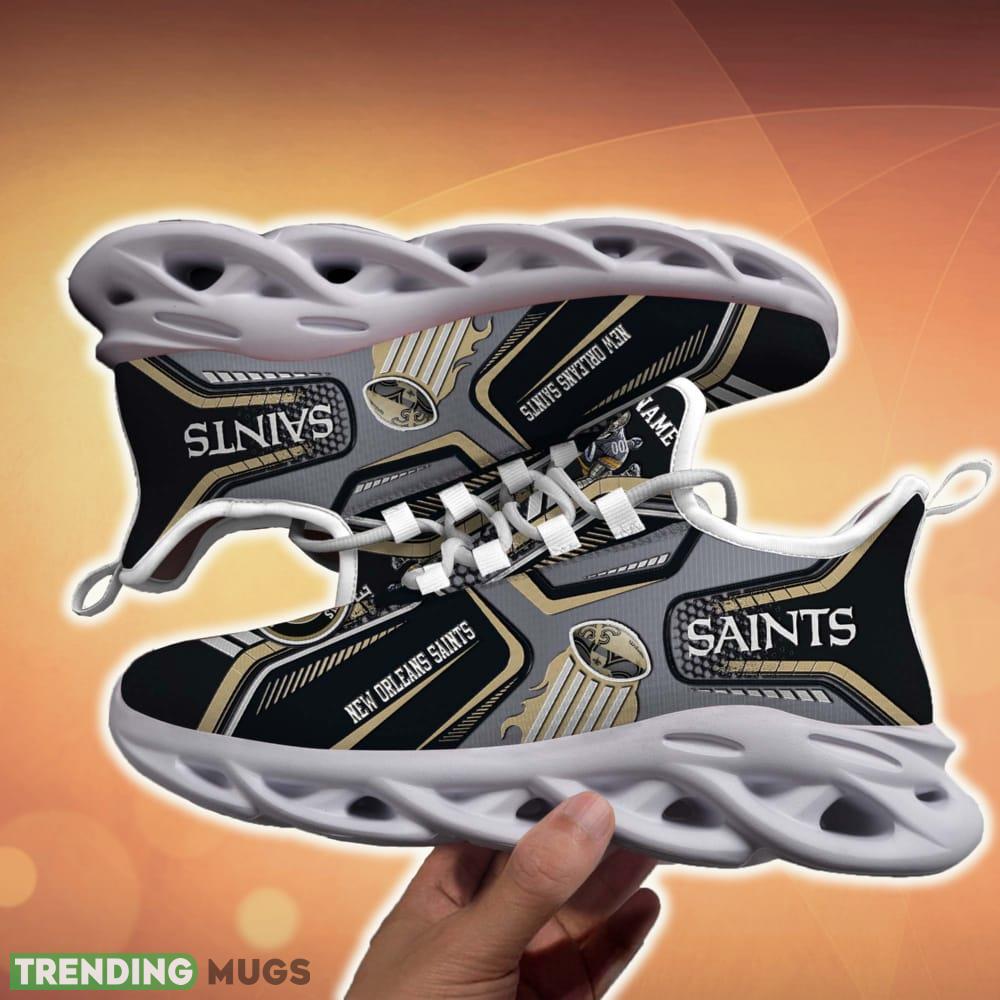 Custom Name New Orleans Saints White C Sneakers Team Chunky Sneakers For Fans Gift New Max Soul Shoes Max Soul Custom Name New Orleans Saints White C Sneakers Team Chunky Sneakers For Fans Gift New Max Soul Shoes Max Soul