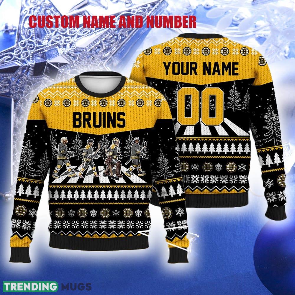 Custom Number And Name Bruins Walking Abbey Road Ugly Christmas Sweater Ice Hockey Fans Gift Familys - Custom Number And Name Bruins Walking Abbey Road Ugly Christmas Sweater Ice Hockey Fans Gift Familys Custom Number And Name Bruins Walking Abbey Road Ugly Christmas Sweater Ice Hockey Fans Gift Familys - Custom Number And Name Bruins Walking Abbey Road Ugly Christmas Sweater Ice Hockey Fans Gift Familys