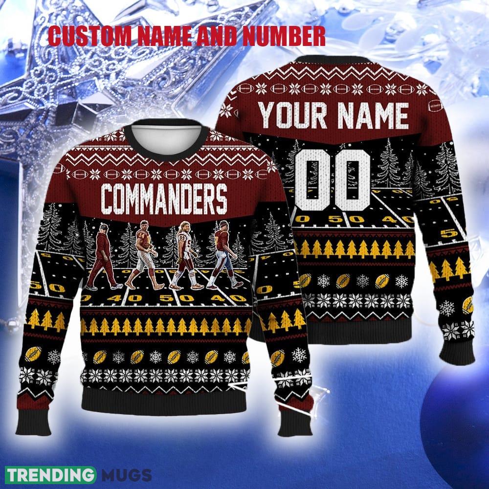 Custom Number And Name Commanders Walking Abbey Road Ugly Christmas Sweater Football Fans Gift Familys - Custom Number And Name Commanders Walking Abbey Road Ugly Christmas Sweater Football Fans Gift Familys Custom Number And Name Commanders Walking Abbey Road Ugly Christmas Sweater Football Fans Gift Familys - Custom Number And Name Commanders Walking Abbey Road Ugly Christmas Sweater Football Fans Gift Familys