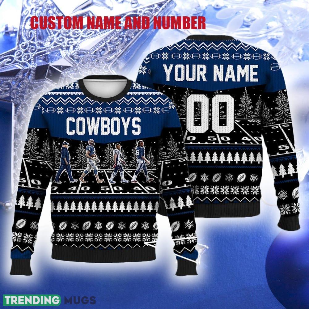 Custom Number And Name Cowboys Walking Abbey Road Ugly Christmas Sweater Football Fans Gift Familys - Custom Number And Name Cowboys Walking Abbey Road Ugly Christmas Sweater Football Fans Gift Familys Custom Number And Name Cowboys Walking Abbey Road Ugly Christmas Sweater Football Fans Gift Familys - Custom Number And Name Cowboys Walking Abbey Road Ugly Christmas Sweater Football Fans Gift Familys