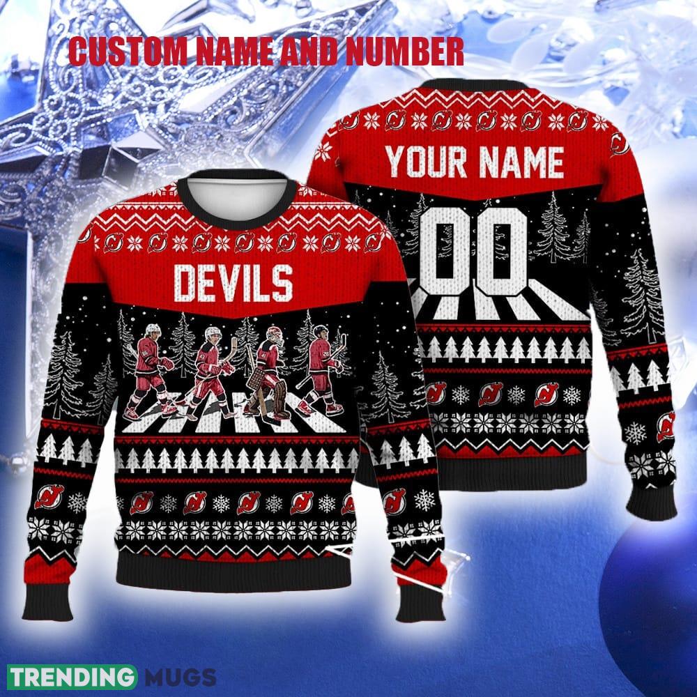 Custom Number And Name Devils Walking Abbey Road Ugly Christmas Sweater Ice Hockey Fans Gift Familys - Custom Number And Name Devils Walking Abbey Road Ugly Christmas Sweater Ice Hockey Fans Gift Familys Custom Number And Name Devils Walking Abbey Road Ugly Christmas Sweater Ice Hockey Fans Gift Familys - Custom Number And Name Devils Walking Abbey Road Ugly Christmas Sweater Ice Hockey Fans Gift Familys