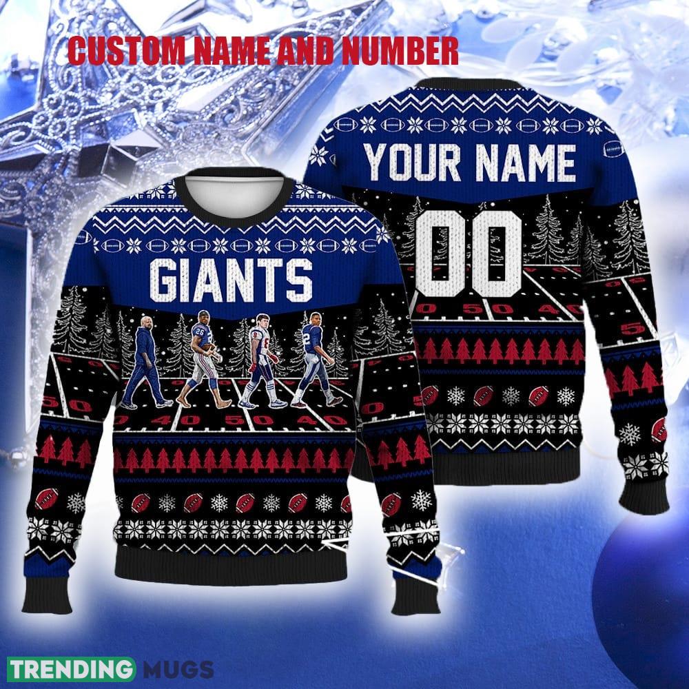 Custom Number And Name Giants Walking Abbey Road Ugly Christmas Sweater Football Fans Gift Familys - Custom Number And Name Giants Walking Abbey Road Ugly Christmas Sweater Football Fans Gift Familys Custom Number And Name Giants Walking Abbey Road Ugly Christmas Sweater Football Fans Gift Familys - Custom Number And Name Giants Walking Abbey Road Ugly Christmas Sweater Football Fans Gift Familys
