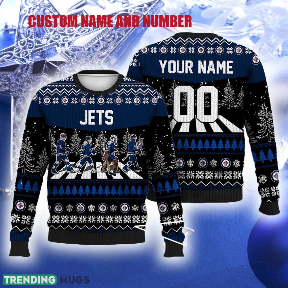Custom Number And Name Jets Walking Abbey Road Ugly Christmas Sweater Ice Hockey Fans Gift Familys - Custom Number And Name Jets Walking Abbey Road Ugly Christmas Sweater Ice Hockey Fans Gift Familys Custom Number And Name Jets Walking Abbey Road Ugly Christmas Sweater Ice Hockey Fans Gift Familys - Custom Number And Name Jets Walking Abbey Road Ugly Christmas Sweater Ice Hockey Fans Gift Familys