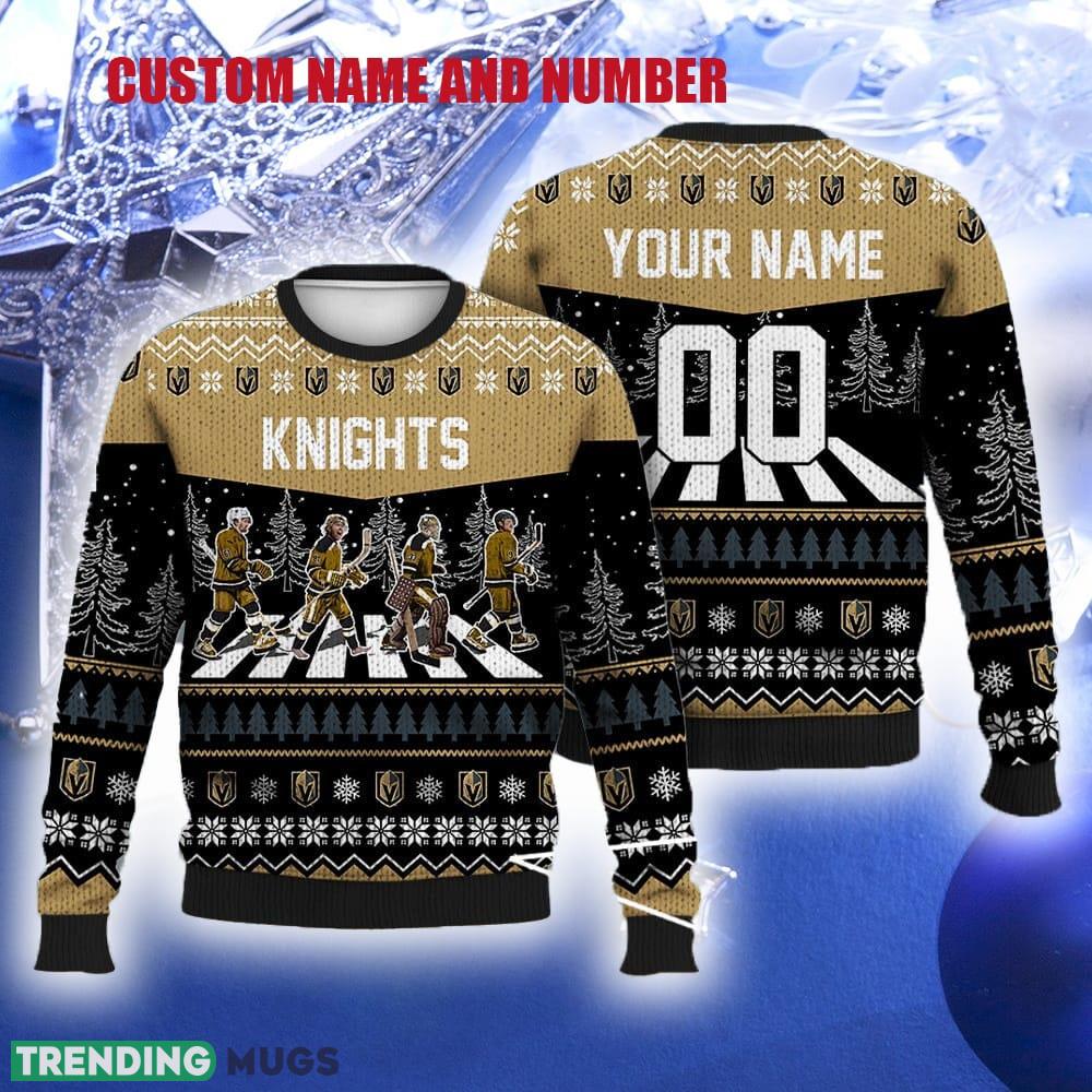 Custom Number And Name Knights Walking Abbey Road Ugly Christmas Sweater Ice Hockey Fans Gift Familys - Custom Number And Name Knights Walking Abbey Road Ugly Christmas Sweater Ice Hockey Fans Gift Familys Custom Number And Name Knights Walking Abbey Road Ugly Christmas Sweater Ice Hockey Fans Gift Familys - Custom Number And Name Knights Walking Abbey Road Ugly Christmas Sweater Ice Hockey Fans Gift Familys