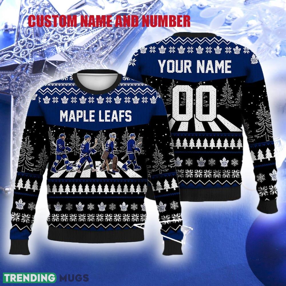 Custom Number And Name Maple Leafs Walking Abbey Road Ugly Christmas Sweater Ice Hockey Fans Gift Familys - Custom Number And Name Maple Leafs Walking Abbey Road Ugly Christmas Sweater Ice Hockey Fans Gift Familys Custom Number And Name Maple Leafs Walking Abbey Road Ugly Christmas Sweater Ice Hockey Fans Gift Familys - Custom Number And Name Maple Leafs Walking Abbey Road Ugly Christmas Sweater Ice Hockey Fans Gift Familys
