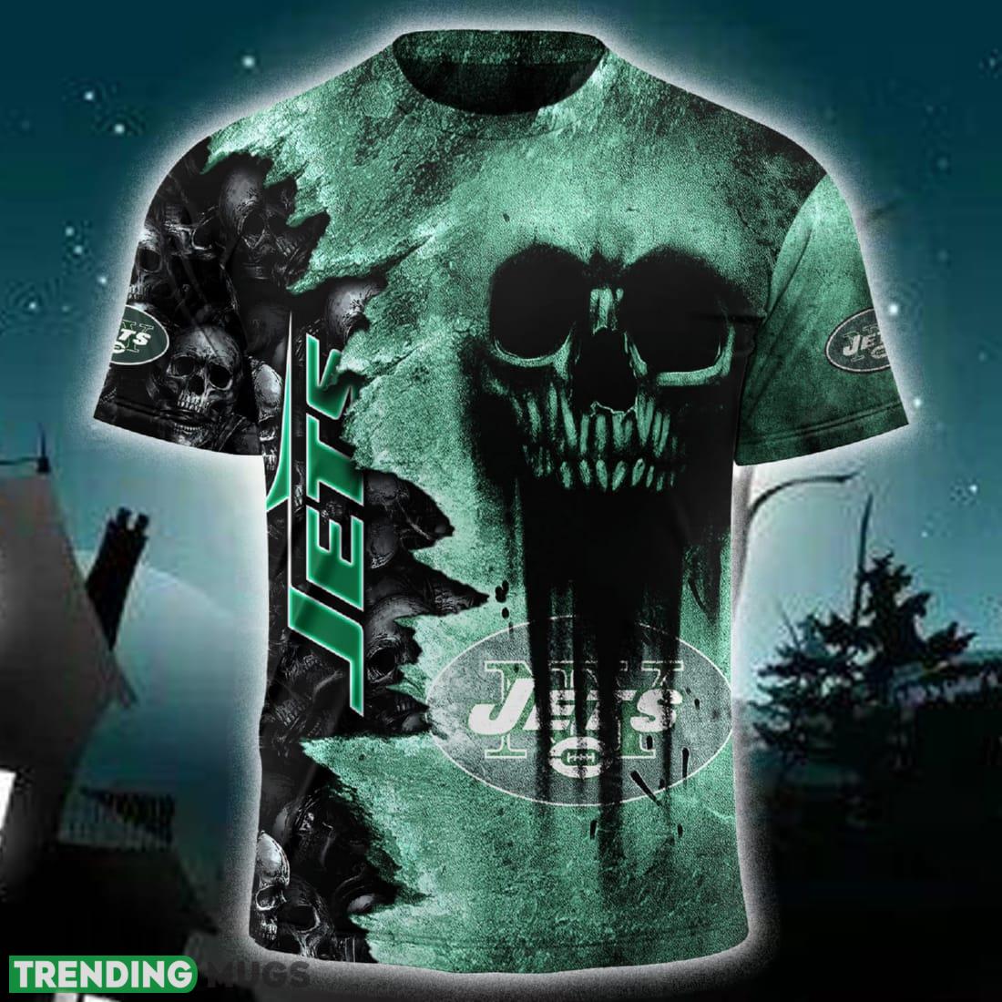 Custom Number And Name New York Jets NFL Skull Christmas Fans 3D T Shirt For Men And Women Gift - New York Jets NFL 3D T Shirt_4 Custom Number And Name New York Jets NFL Skull Christmas Fans 3D T Shirt For Men And Women Gift - New York Jets NFL 3D T Shirt_4