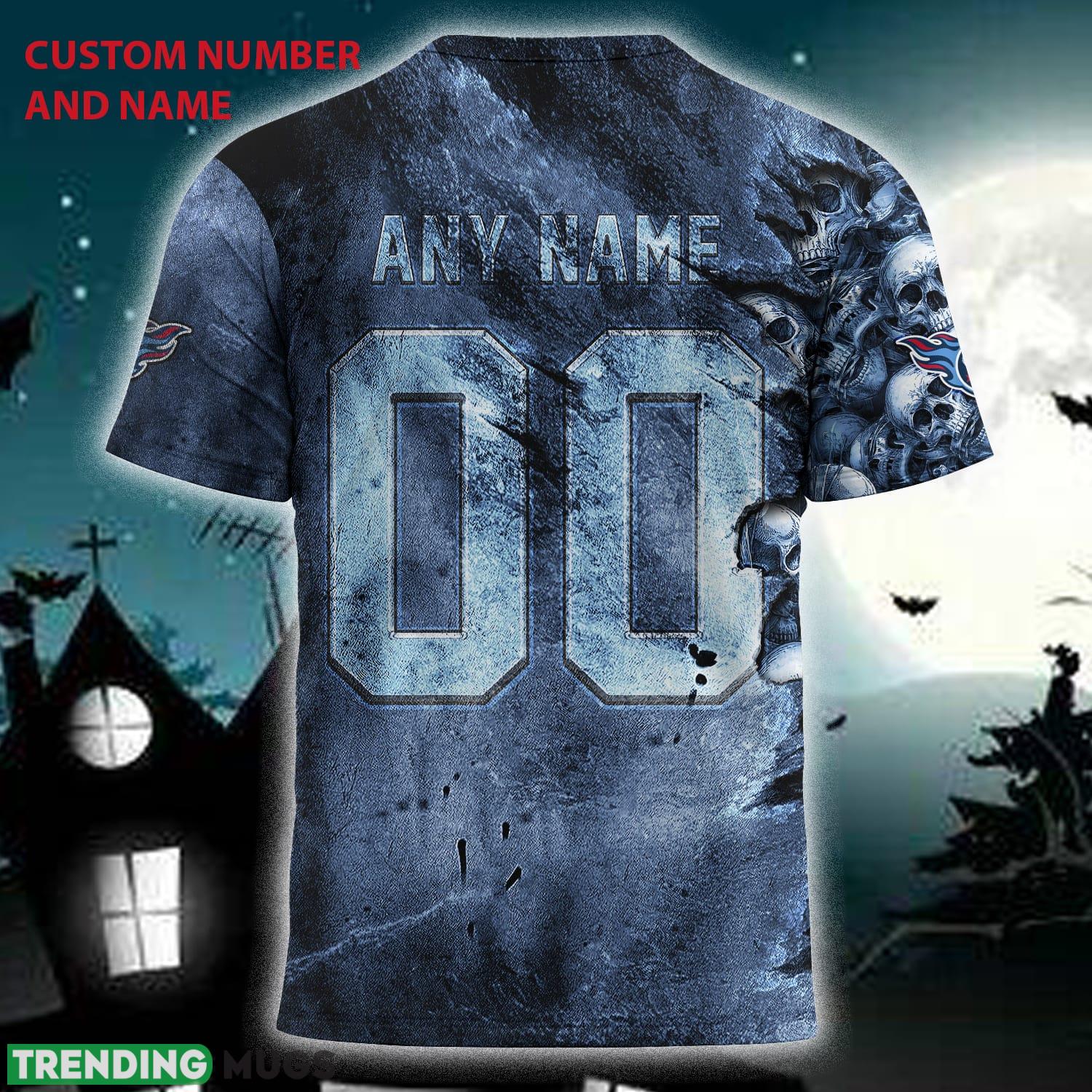 Custom Number And Name Tennessee Titans NFL Skull Christmas Fans 3D T Shirt For Men And Women Gift 3D T Shirt Custom Number And Name Tennessee Titans NFL Skull Christmas Fans 3D T Shirt For Men And Women Gift 3D T Shirt