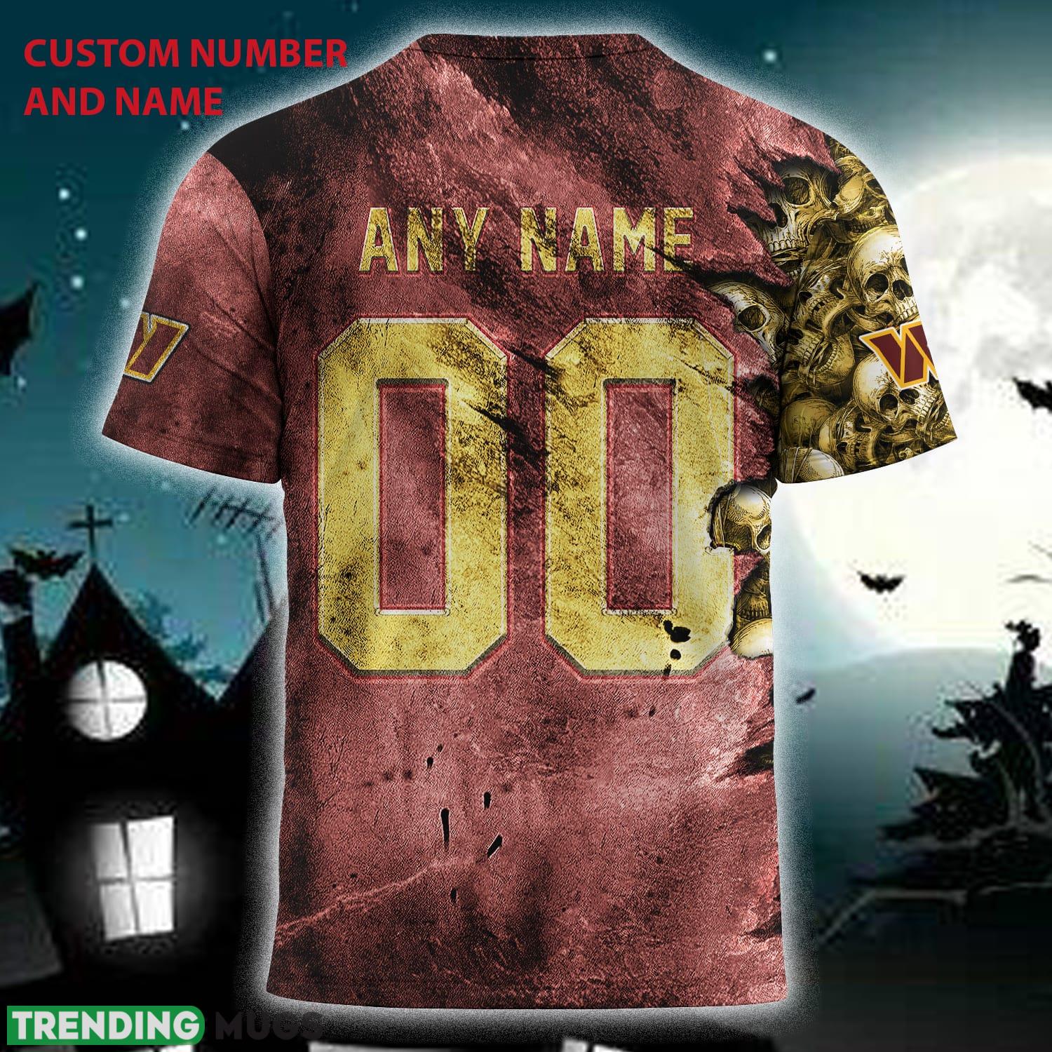 Custom Number And Name Washington Commanders NFL Skull Christmas Fans 3D T Shirt For Men And Women Gift 3D T Shirt Custom Number And Name Washington Commanders NFL Skull Christmas Fans 3D T Shirt For Men And Women Gift 3D T Shirt