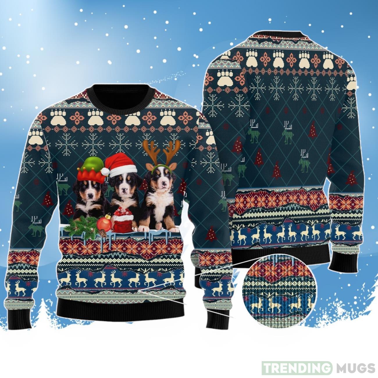 Cute Bernese Mountain Dog Christmas Ugly Christmas Sweater For Men & Women Product Photo 1 Cute Bernese Mountain Dog Christmas Ugly Christmas Sweater For Men & Women Product Photo 1