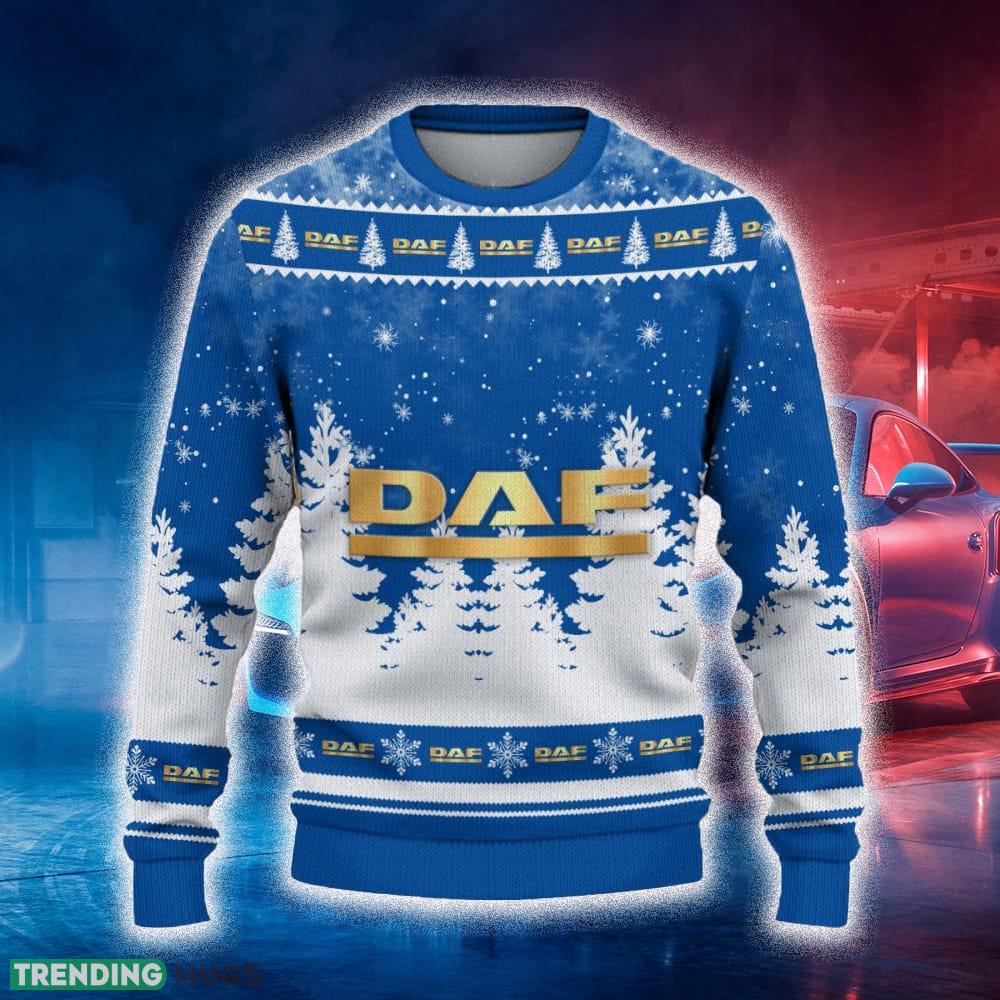 DAF Trucks Ugly Christmas Sweater Tree Santa Hat Car For Fans Gift Familys Holidays - DAF Trucks Ugly Christmas Sweater_2 DAF Trucks Ugly Christmas Sweater Tree Santa Hat Car For Fans Gift Familys Holidays - DAF Trucks Ugly Christmas Sweater_2