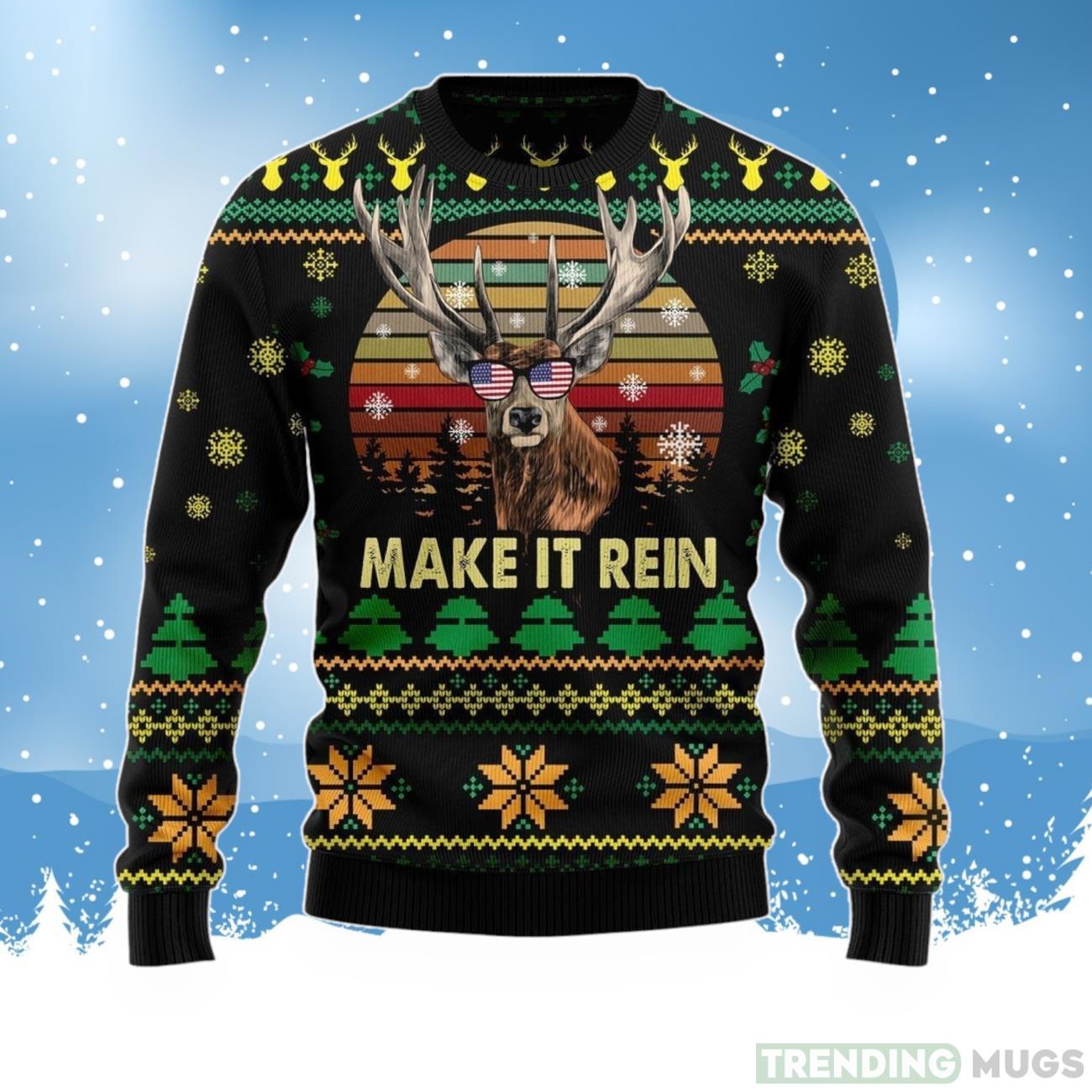 Deer Hunter Ugly Christmas Sweater For Men & Women Product Photo 1 Deer Hunter Ugly Christmas Sweater For Men & Women Product Photo 1