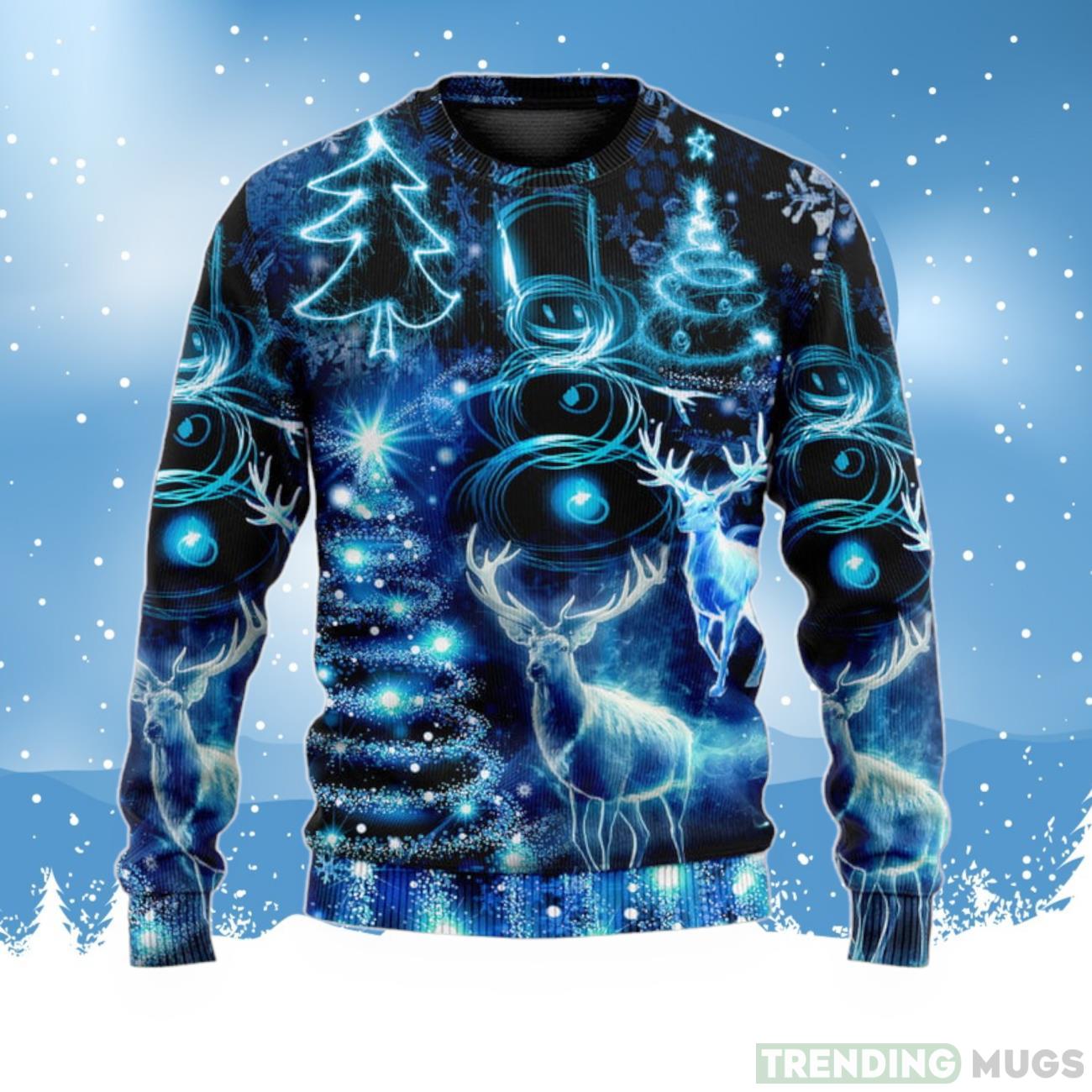 Deer Snowman Tree Glow Light Ugly Christmas Sweater For Men & Women Product Photo 1 Deer Snowman Tree Glow Light Ugly Christmas Sweater For Men & Women Product Photo 1