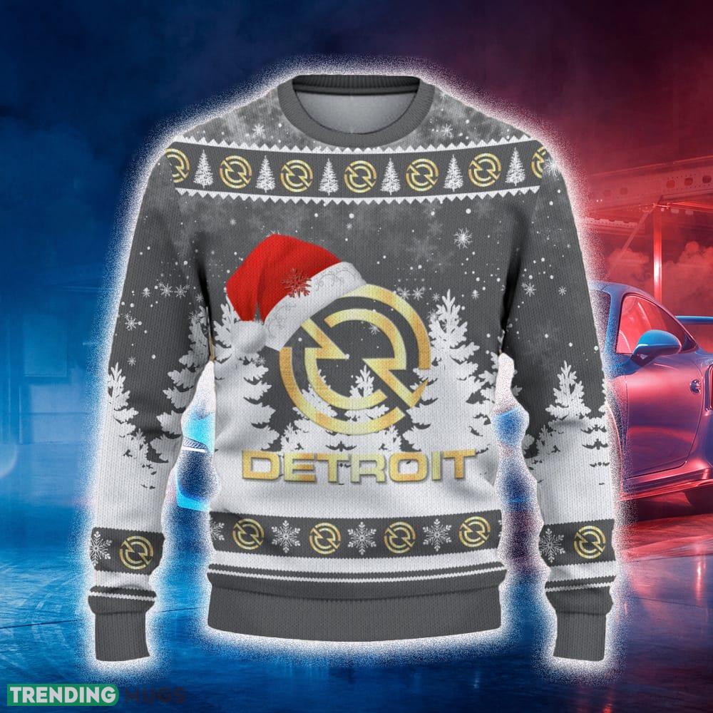 Detroit Diesel Ugly Christmas Sweater Tree Santa Hat Car For Fans Gift Familys Holidays - Detroit Diesel Ugly Christmas Sweater_2 Detroit Diesel Ugly Christmas Sweater Tree Santa Hat Car For Fans Gift Familys Holidays - Detroit Diesel Ugly Christmas Sweater_2