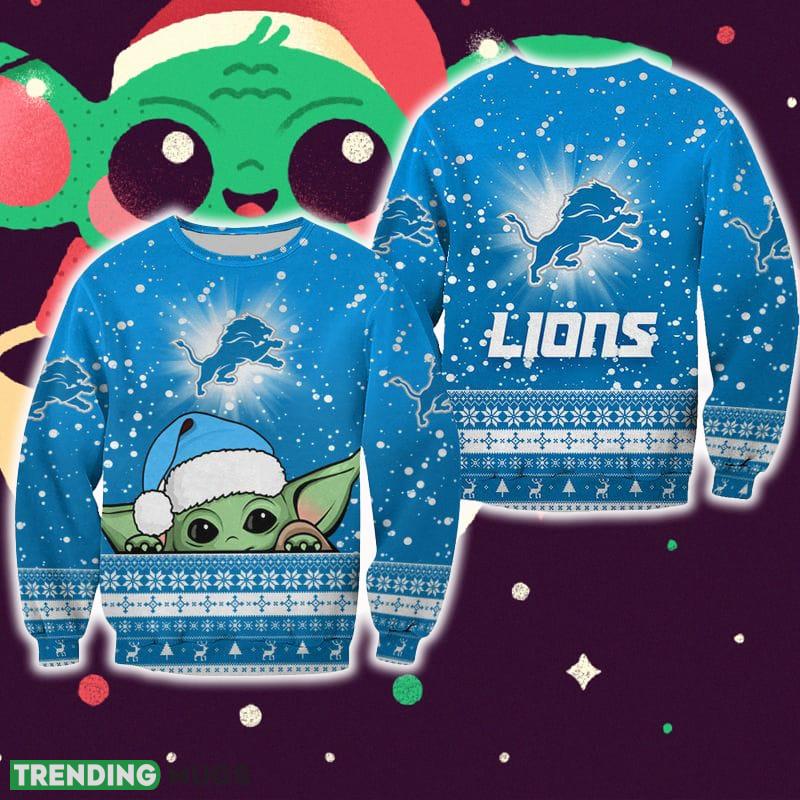 Detroit Lions Christmas Baby Yoda Sweater Best For Fans Gift Christmas - Detroit Lions Christmas Baby Yoda Sweater Best For Fans Gift Christmas Holidays Detroit Lions Christmas Baby Yoda Sweater Best For Fans Gift Christmas - Detroit Lions Christmas Baby Yoda Sweater Best For Fans Gift Christmas Holidays