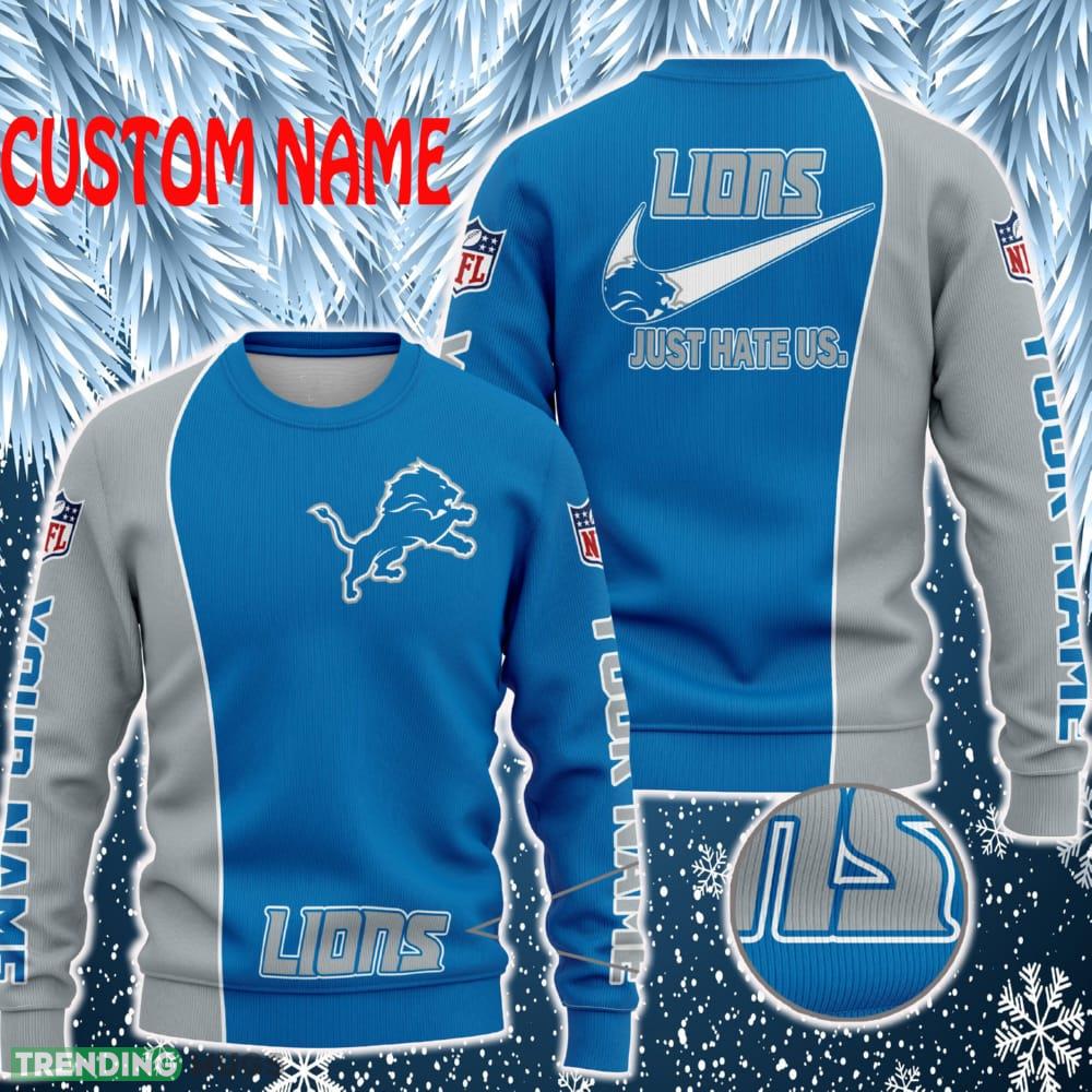 Detroit Lions NFL Just Hate Us Personalized For Fans Sweater New - Detroit Lions NFL Just Hate Us Personalized For Fans Sweater New Detroit Lions NFL Just Hate Us Personalized For Fans Sweater New - Detroit Lions NFL Just Hate Us Personalized For Fans Sweater New