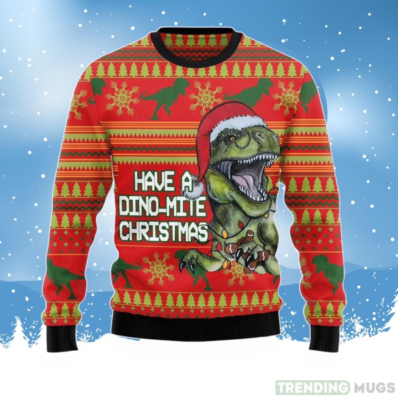 Dinosaur Funny Ugly Christmas Sweater For Men & Women Product Photo 1 Dinosaur Funny Ugly Christmas Sweater For Men & Women Product Photo 1