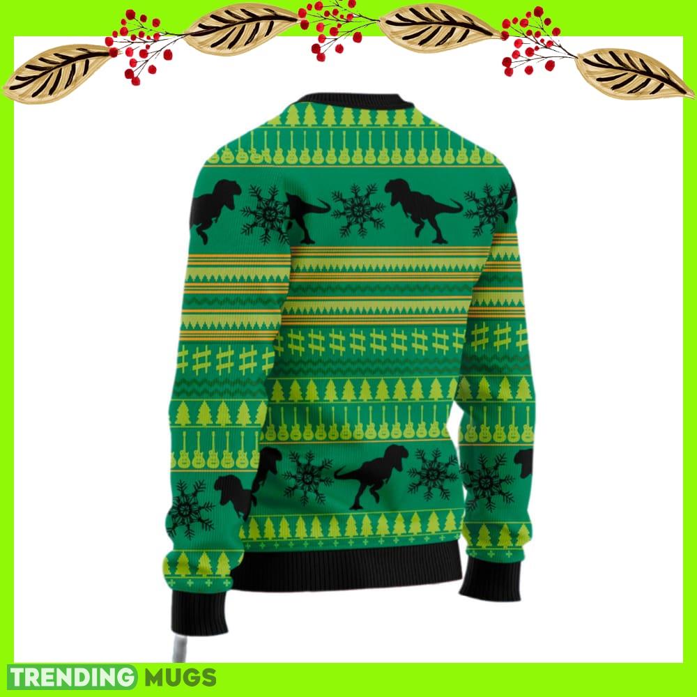 Dinosaur Guitar Ugly Christmas Sweater New For Men And Women Gift Holidays Christmas 3D Sweater Dinosaur Guitar Ugly Christmas Sweater New For Men And Women Gift Holidays Christmas 3D Sweater