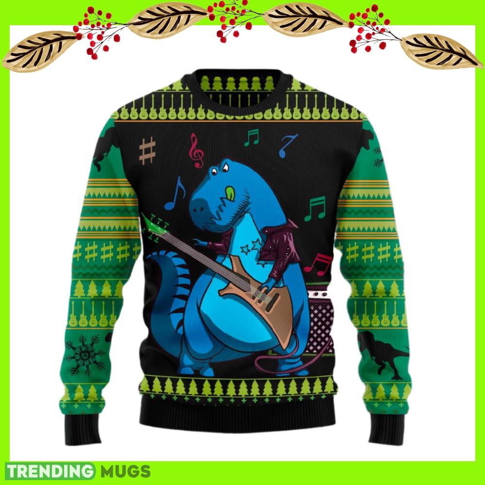 Dinosaur Guitar Ugly Christmas Sweater New For Men And Women Gift Holidays Christmas - Dinosaur Guitar Ugly Christmas Sweater For Men & Women Christmas Gift Sweater US2504_1 Dinosaur Guitar Ugly Christmas Sweater New For Men And Women Gift Holidays Christmas - Dinosaur Guitar Ugly Christmas Sweater For Men & Women Christmas Gift Sweater US2504_1